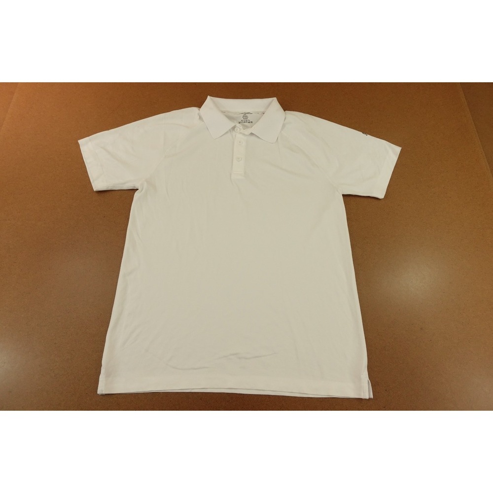 Fabletics Mens Size Small Classic White Short Sleeve Training Day Polo Shirt NWT